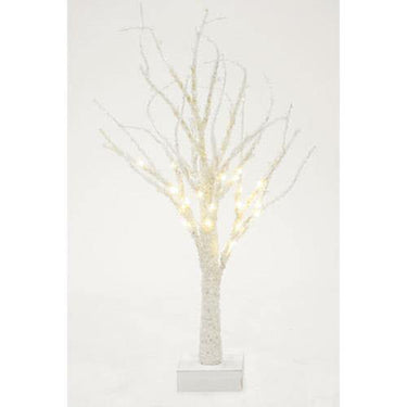 Lighted Icy White Tabletop Tree, 24